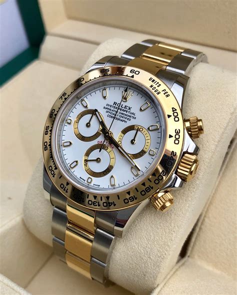 rolex daytona gold price original|Rolex daytona two tone price.